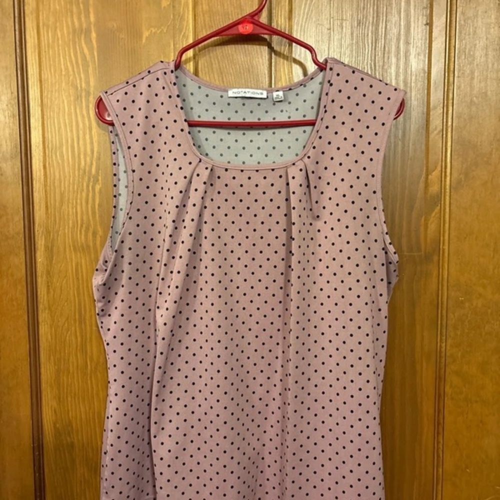 Notations Mauve Polka Dot Sleeveless Camisole